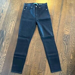 7 Brand The High Waist Ankle Skinny Coated Jeans